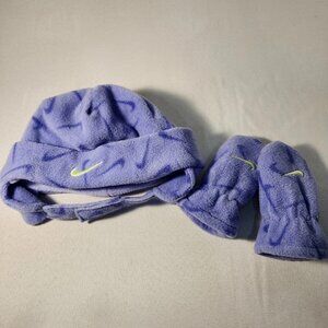 Nike Infant Snow Hat with Hook and Loop Closure Strap and Mittens
